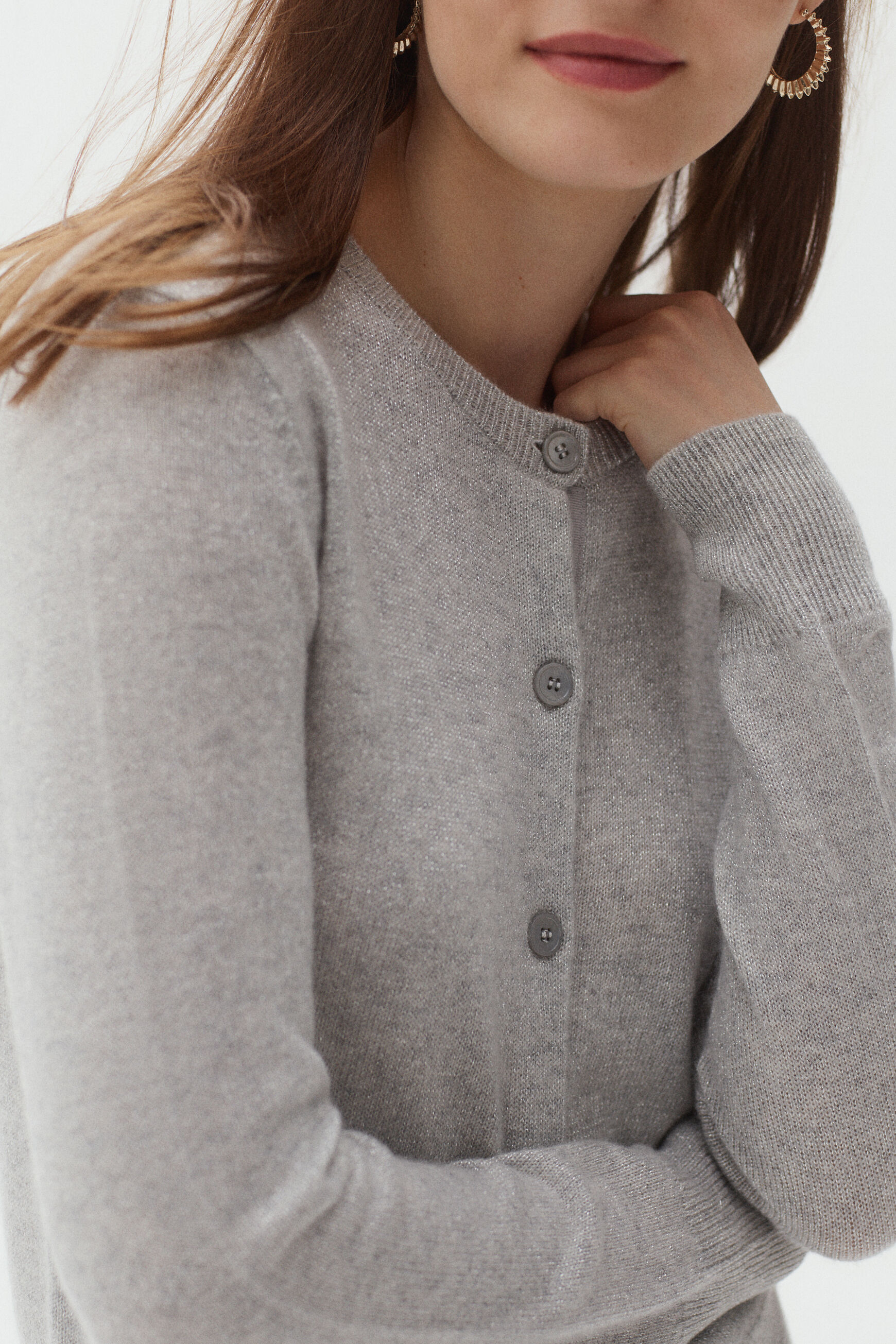 cardigan Carola gris clair femme