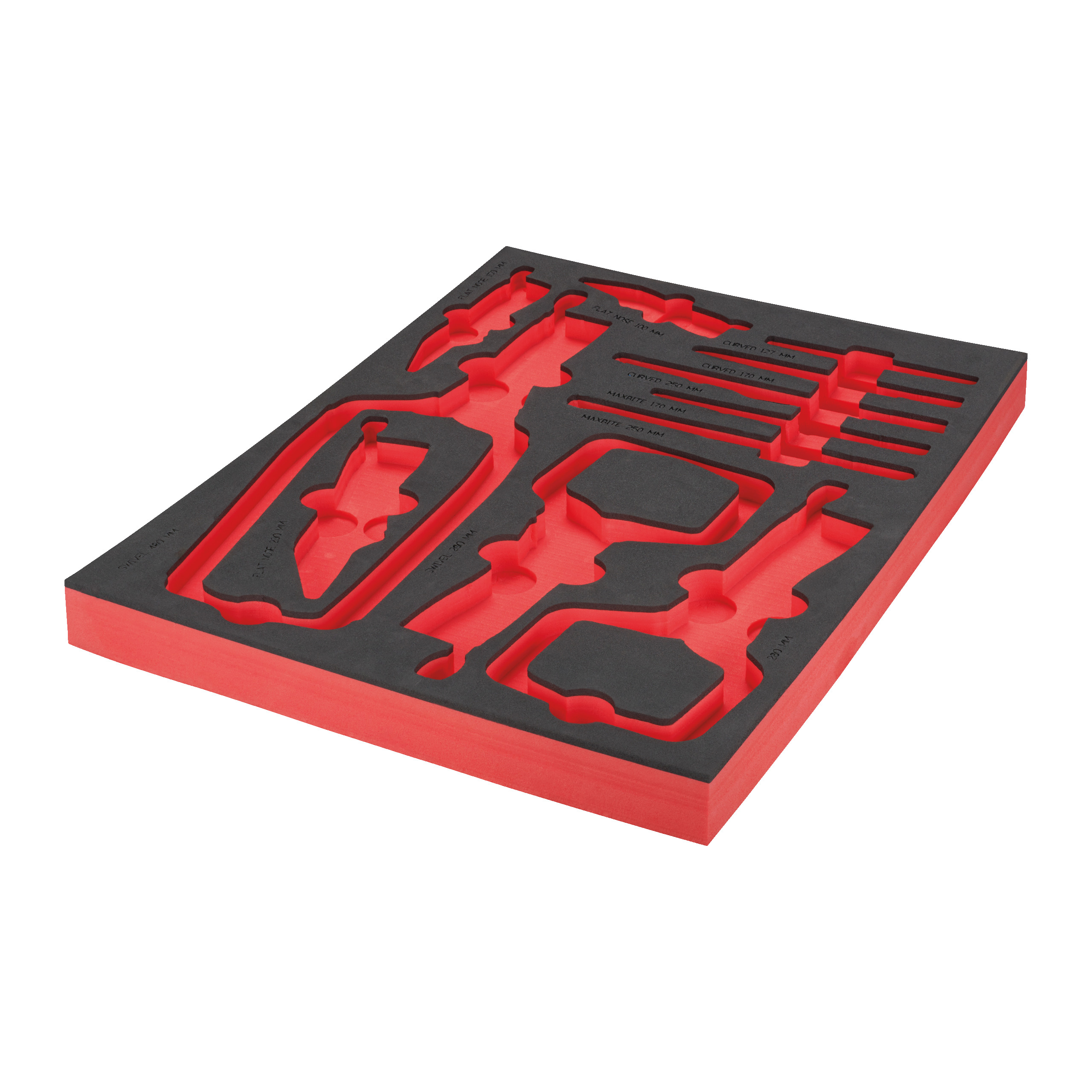 Milwaukee Accessories 4932493680 Sett med tomme gripetanger med skuminnlegg (11 deler)
