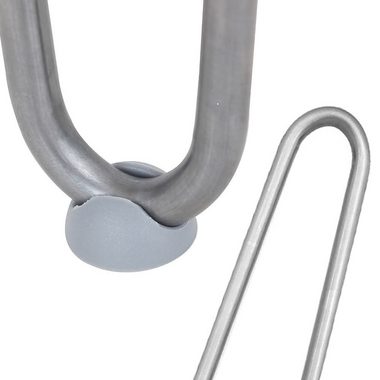 Melko Tischbein Tischgestell Tischbeine Hairpin 4er-Set Schwarz Silber Stahl Möbelfuß Leg Tischkufen Tischfüße Haarnadelbeine Esstisch Stützfuß Lautsprecher HiFi Ständer Tischuntergestell, Robust & Stabil