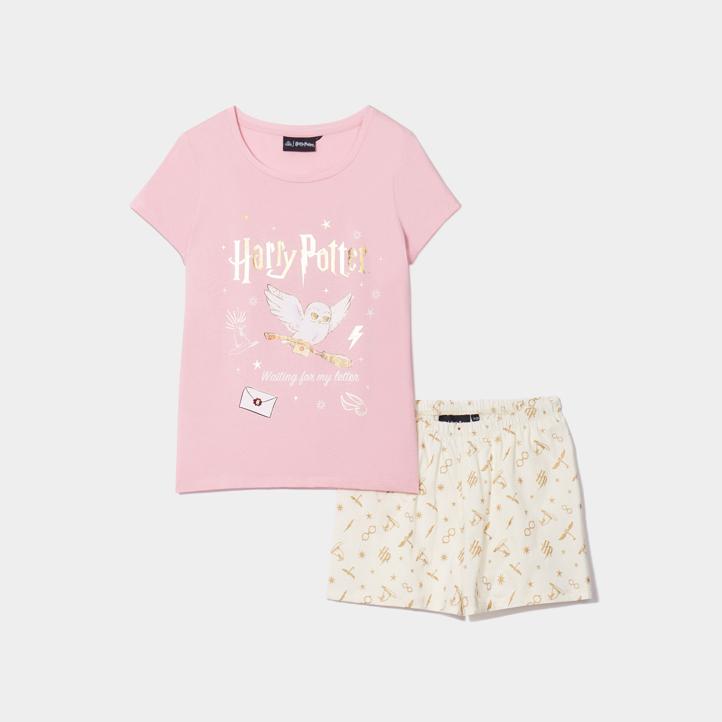 Ensemble pyjama Harry Potter Hedwidge vieux rose fille | La Halle