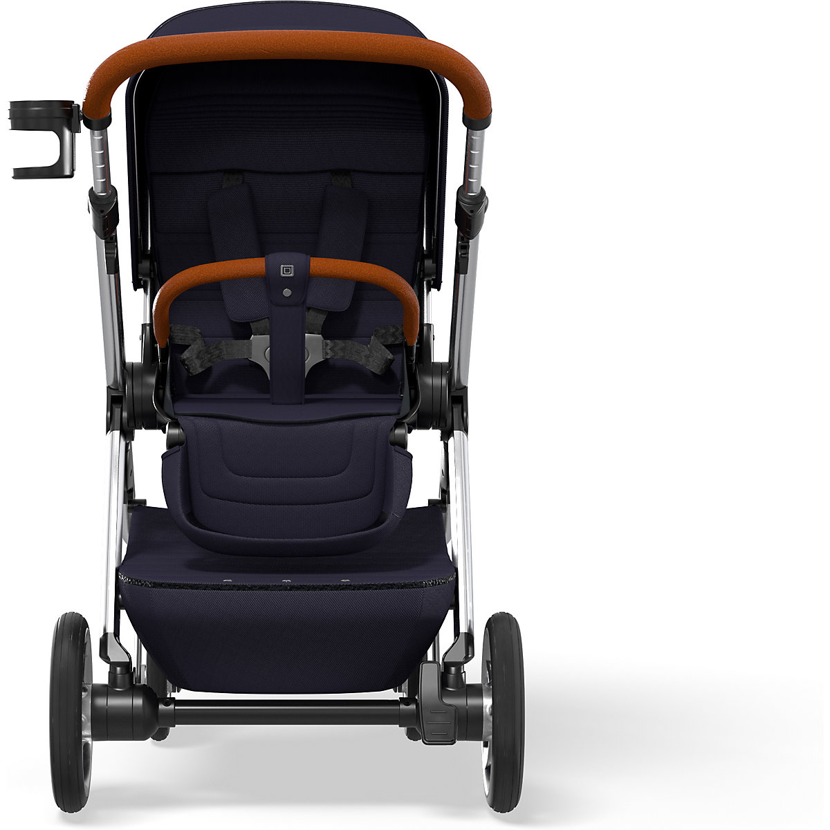 Kombi Kinderwagen N° ONE, navy  original WF , graues Gestell