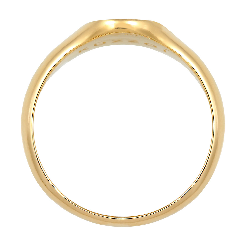 KUZZOI KUZZOI Bague Chevalière Basic Minimal Robuste Massif Bague Homme - (925/1000) Arg Bague