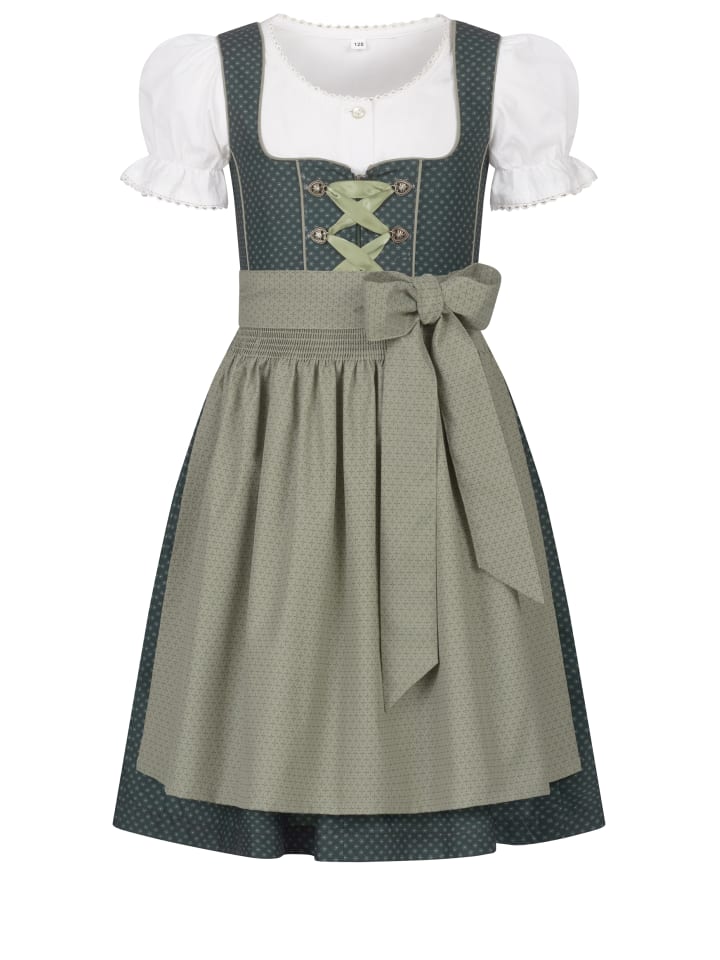 Nübler Kinderdirndl Petra in Grün günstig kaufen
