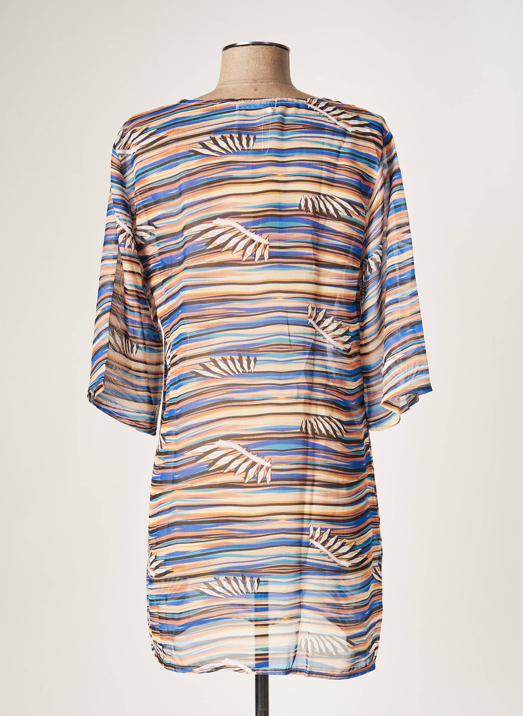 Deidad Tuniquemanchecourte Femme couleur bleu