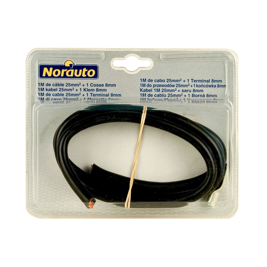 1 Meter Kabel, 25 mm2 und 1 Kabelschuh mit 8 mm - ATU