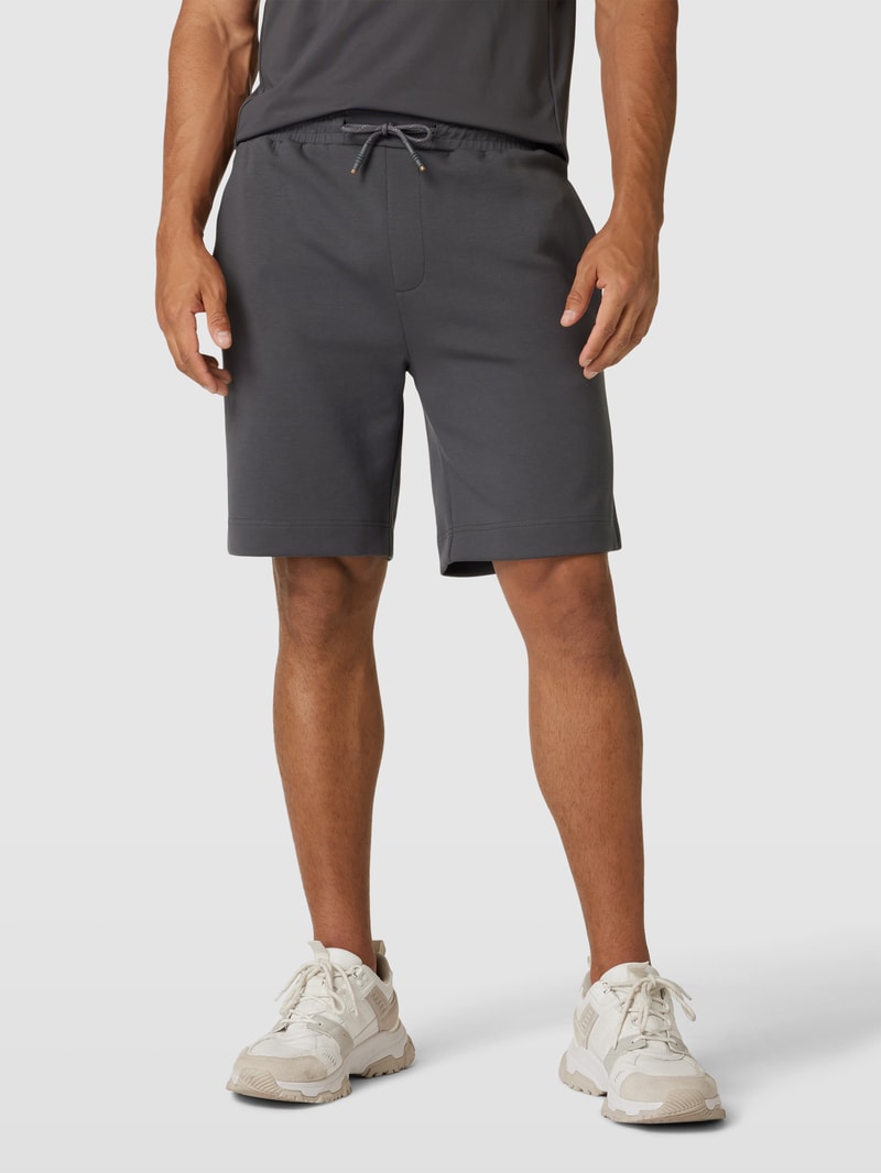 Sweatshorts mit Galonstreifen Modell 'Headlo' in graphit