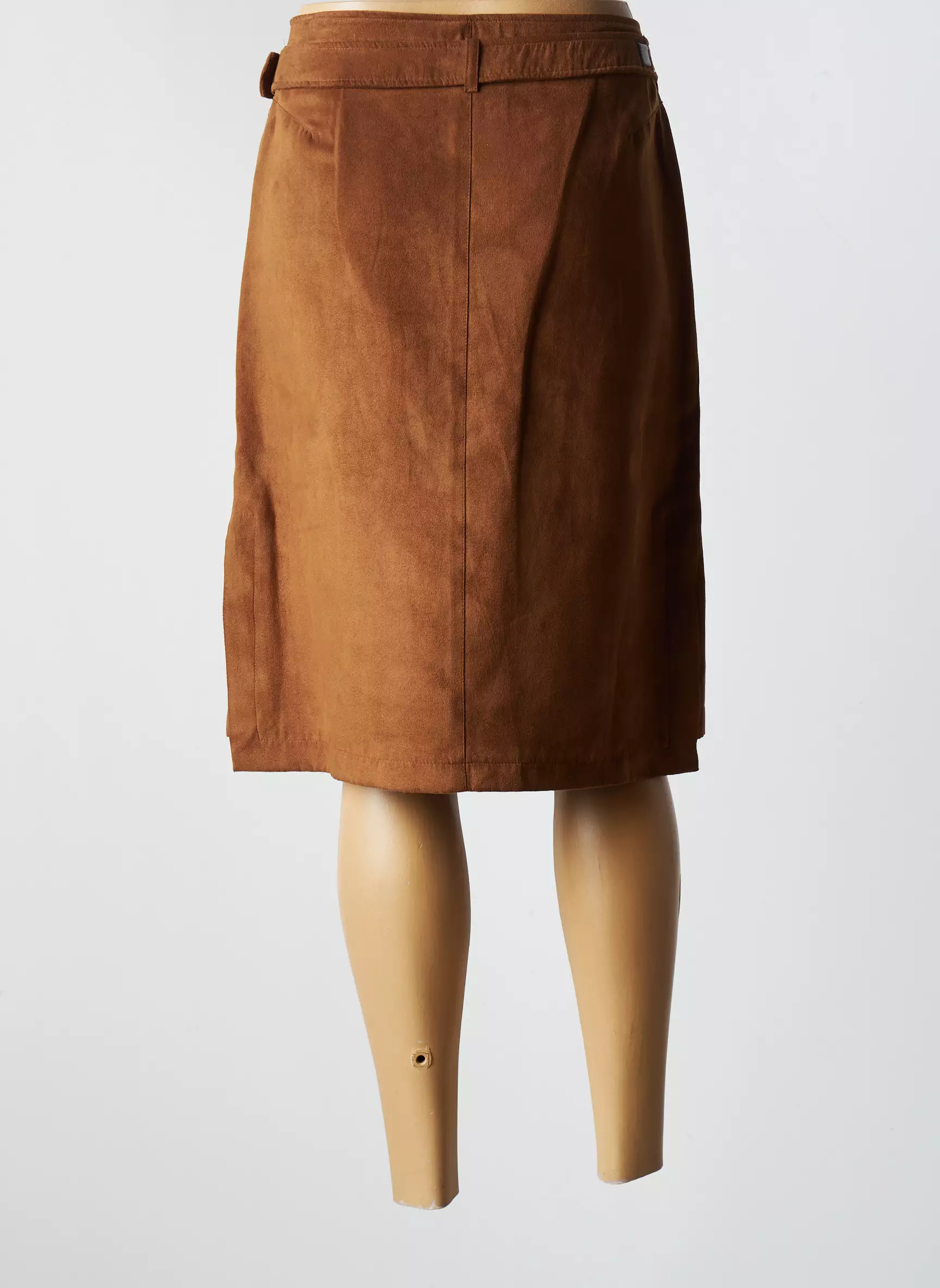 2026 Jupes Mi Longues Femme couleur marron