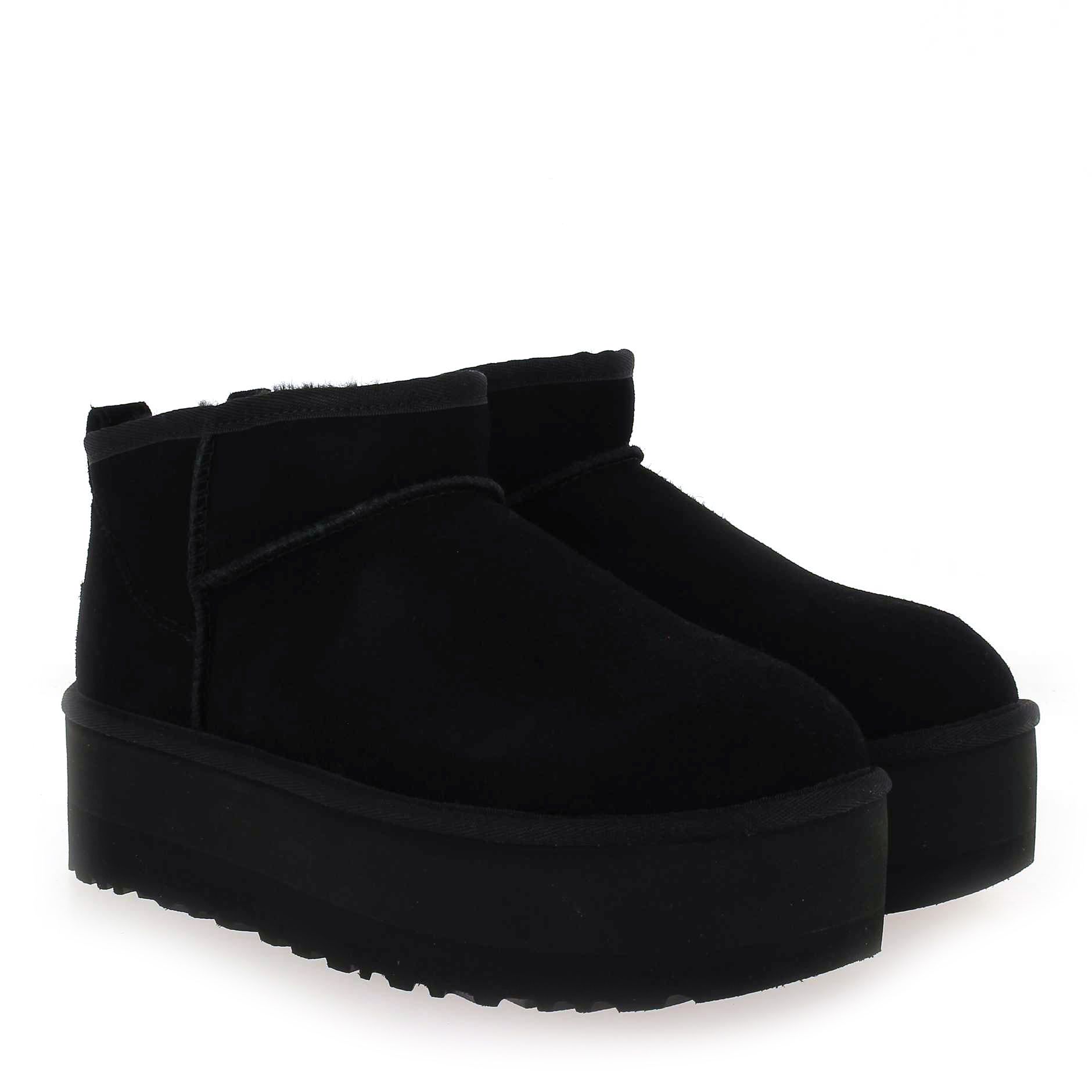 UGG  W CLASSIC ULTRA MINI PLATFORM - Noir