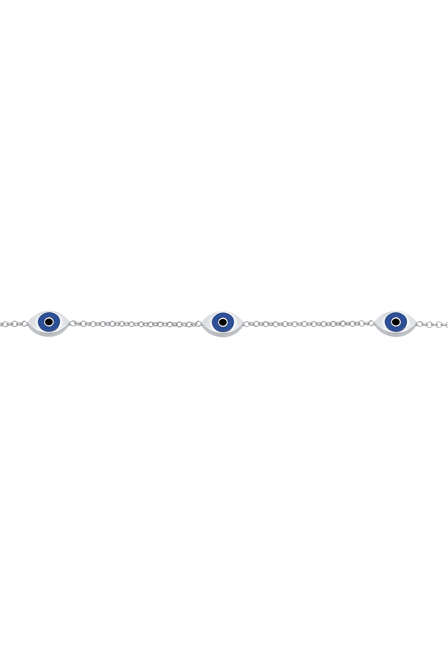 Collana girocollo da donna Elli con occhio di Allah, in argento sterling 925 e smalto, perfetta per blogger di tendenza.