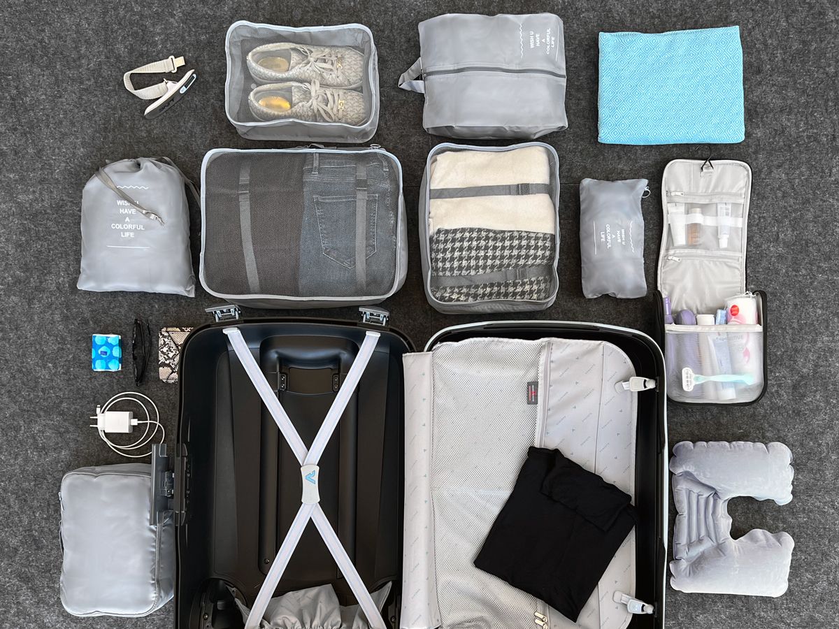 IVOL Set mit 7 Packwürfel Koffer-Organizer