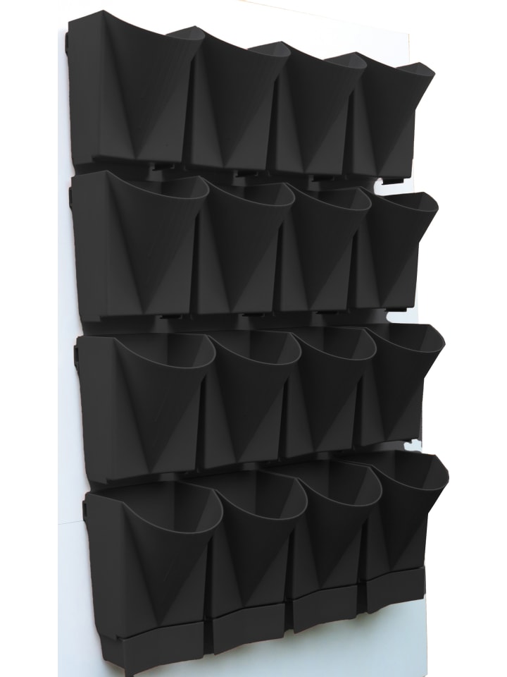 VCM  16x Wandgarten Hängegarten Blumentopf Blumenkasten in Schwarz günstig kaufen onesize