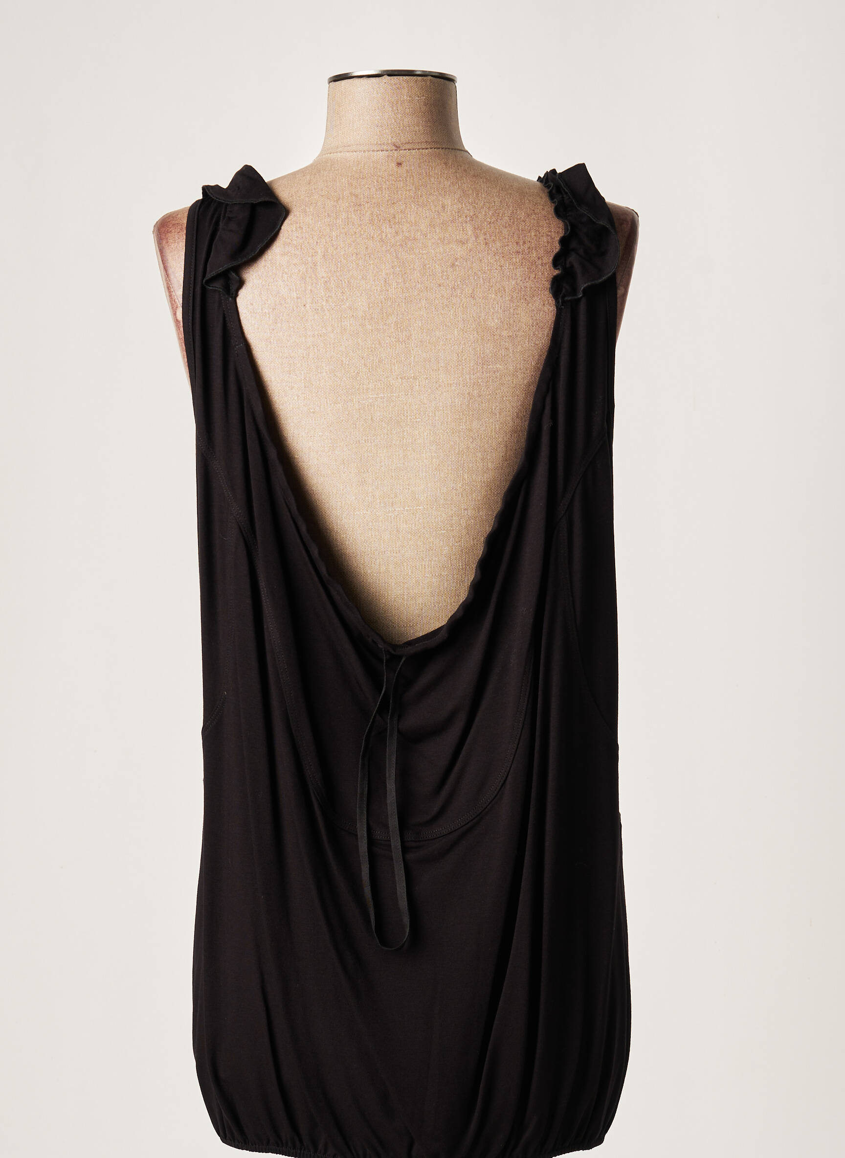 Lauren Vidal Tuniquesansmanche Femme couleur noir