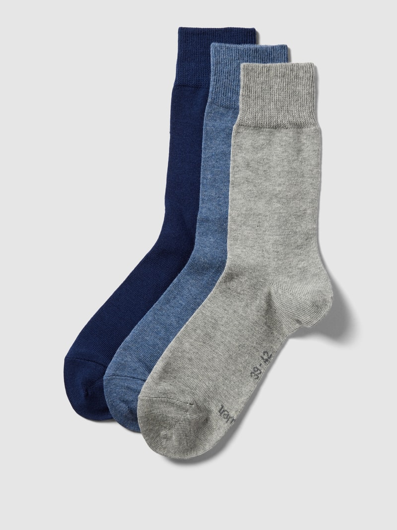 Socken mit Label-Detail im 3er-Pack in blau