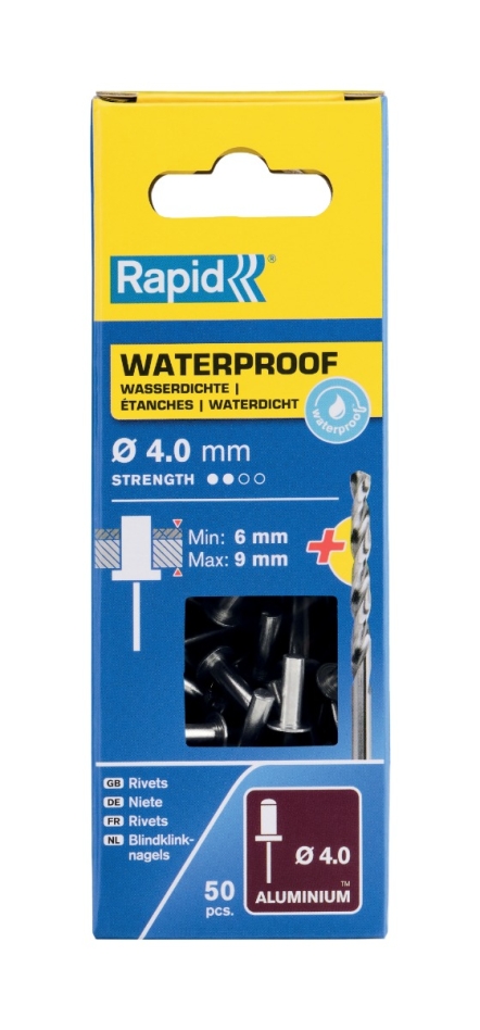 Rapid 5000400 Αδιάβροχα πριτσίνια Ø4.0 x 12 mm 50 τεμάχια