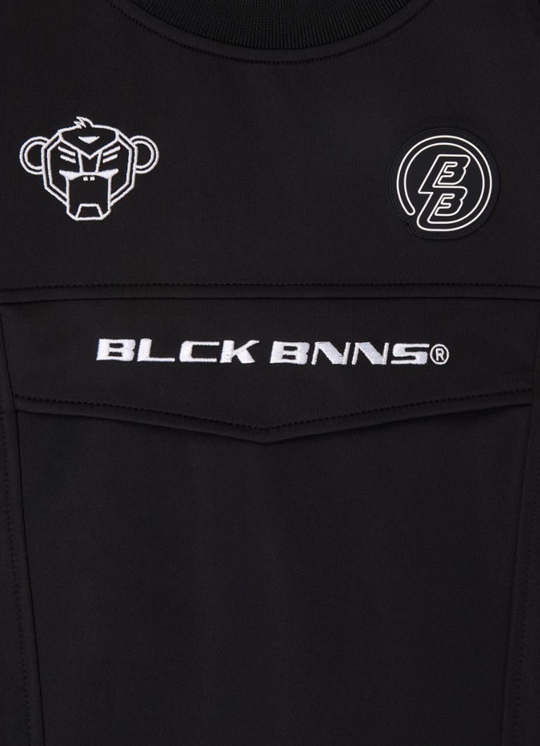 Melns banānu džemperis ar izšuvumu no logotipa