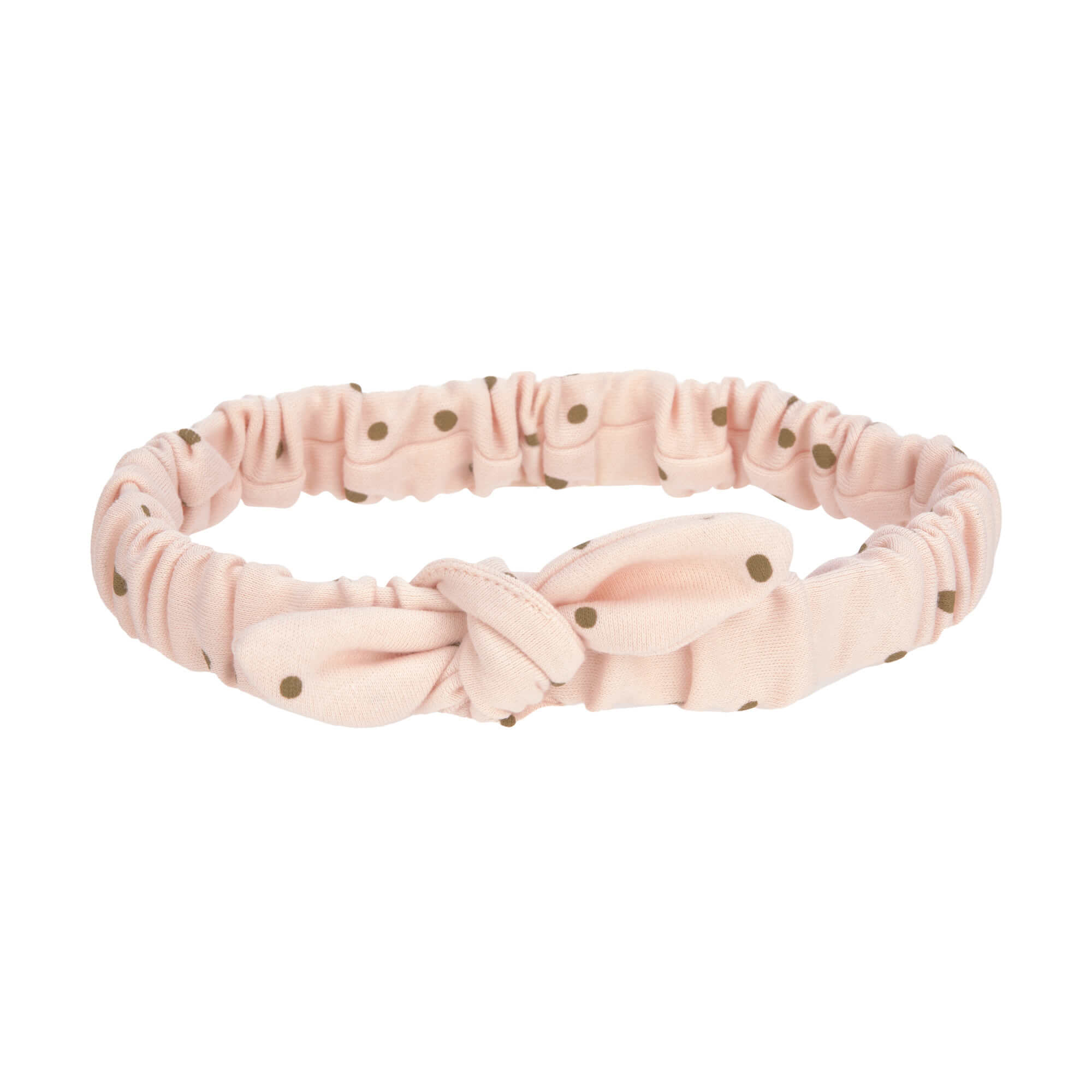 Baby Stirnband - Bio Baumwolle, Punkte, Rosa