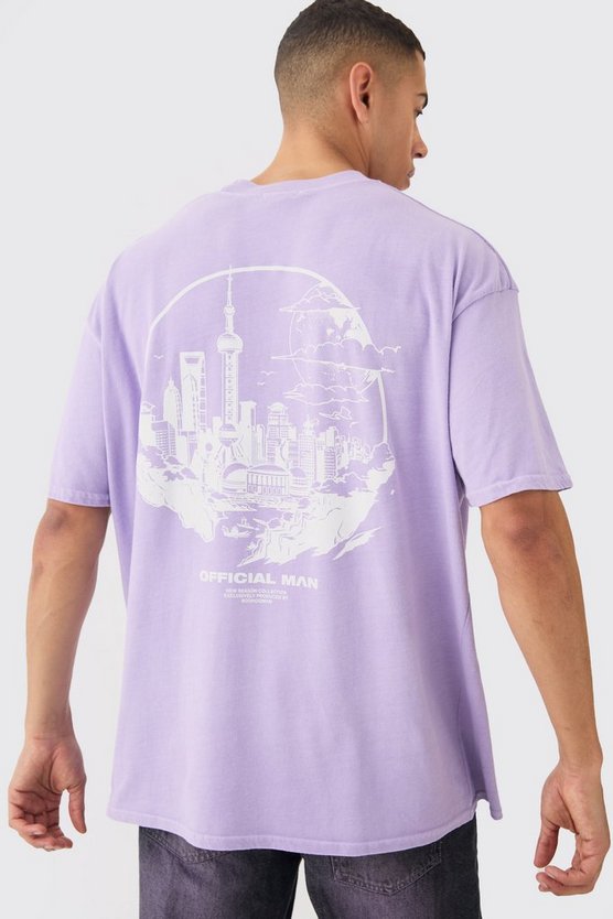 Oversize T-Shirt mit City-Print