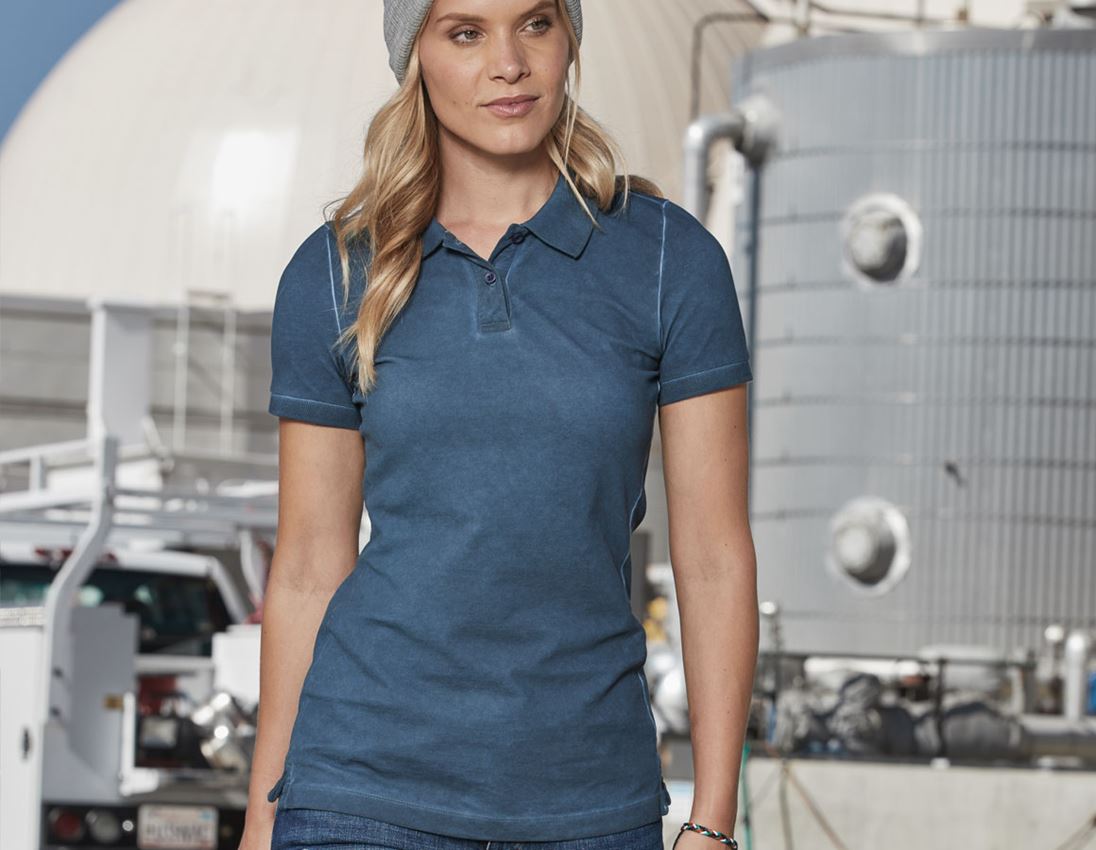 e.s. Polo-Shirt vintage cotton stretch, Damen