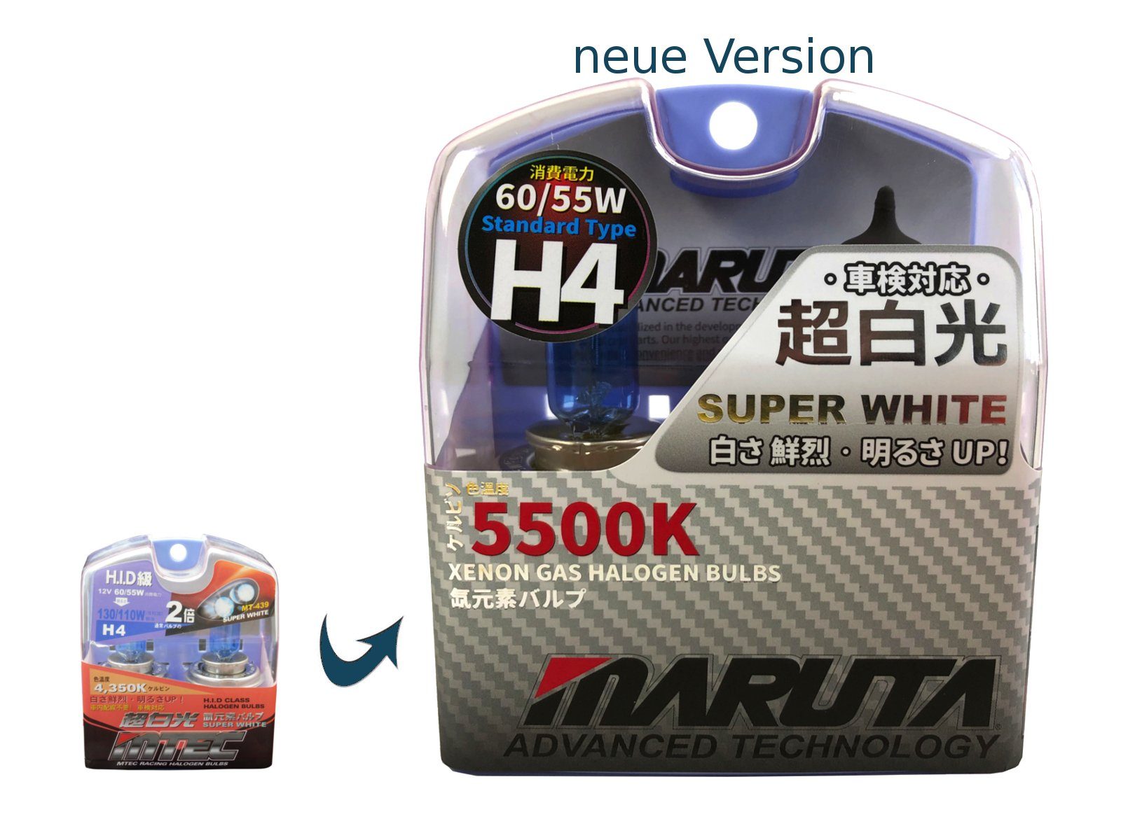 MARUTA KFZ-Ersatzleuchte Super White, P43t, 2 St., Tageslichtweiß, ideale Xenon Farbtemperatur,Xenon Look,super weißes Licht,mehr Licht