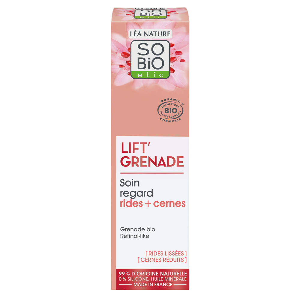 LÉA NATURE SO BiO étic Soin regard rides + cernes, Lift' Grenade Soin yeux