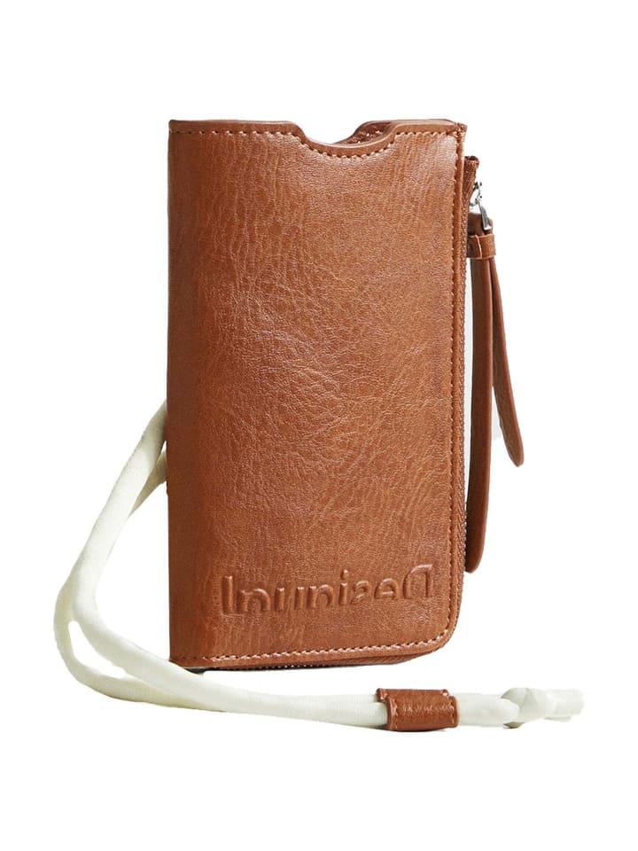 Desigual Mone Half Logo Rita - Handytasche 17 cm (black) in beige oscuro günstig kaufen onesize