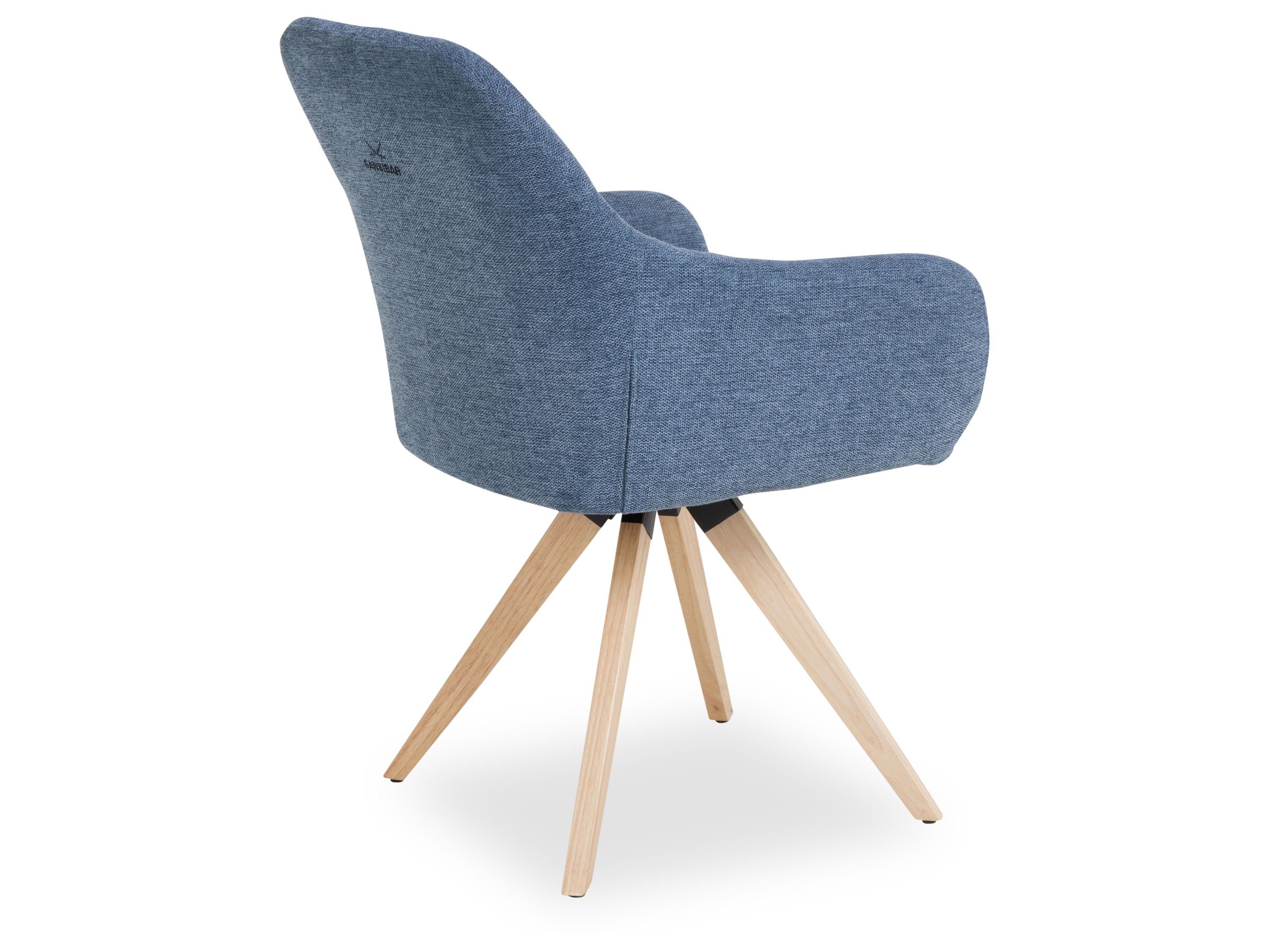 SANSIBAR Living Polsterstuhl Polsterstuhl, Polsterstuhl SANSIBAR SANDE (BHT 60x89x62 cm) BHT 60x89x62 cm blau
