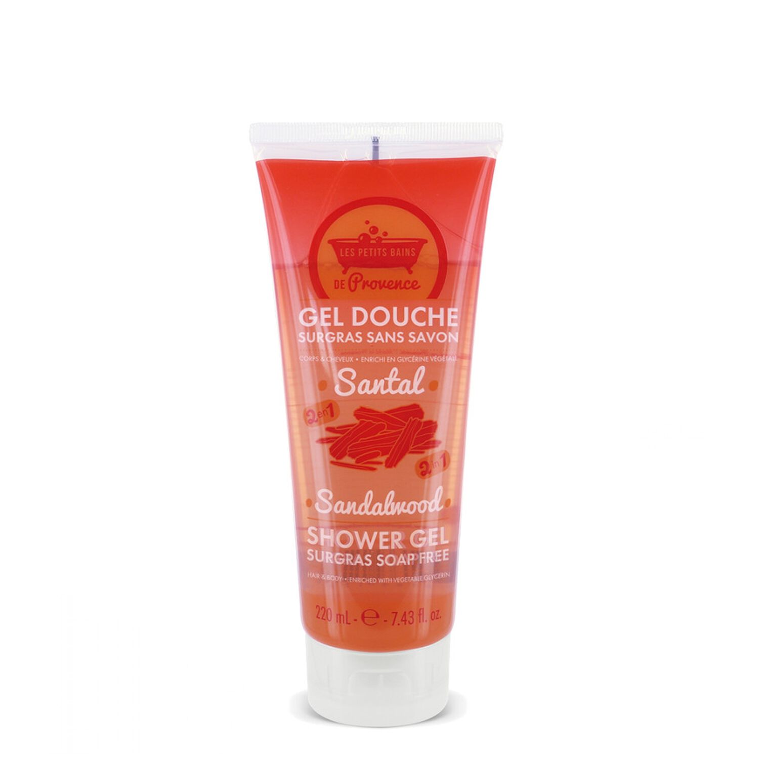 Les Petits Bains de Provence Gel Douche Surgras Sans Savon Parfum Santal