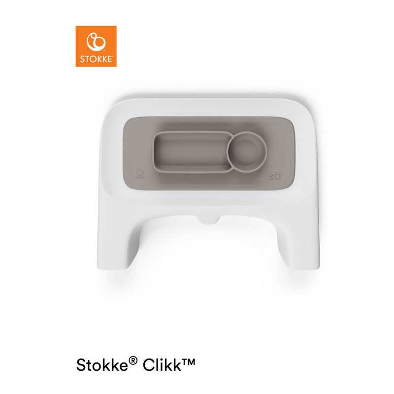 Set de table EZPZ gris pour chaise haute Clikk Stokke
