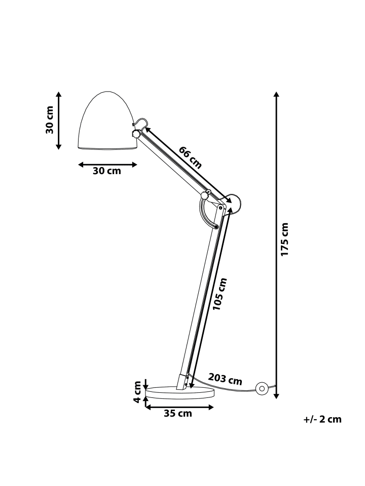 Beliani Stehleuchten HETTON in Schwarz/Heller Holzfarbton/Gold günstig kaufen onesize