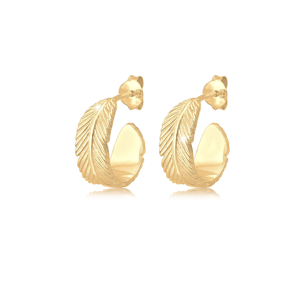 Elli Elli Boucles d'Oreilles Tendance festival de plumes pour femmes créoles en argent Boucles d'oreilles