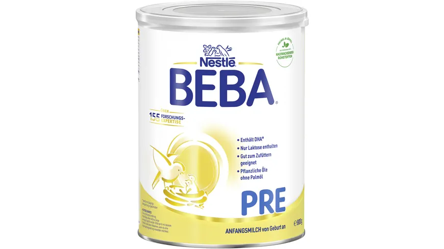 NESTLE BEBA PRE Säuglingsmilchnahrung von Geburt an 800 g