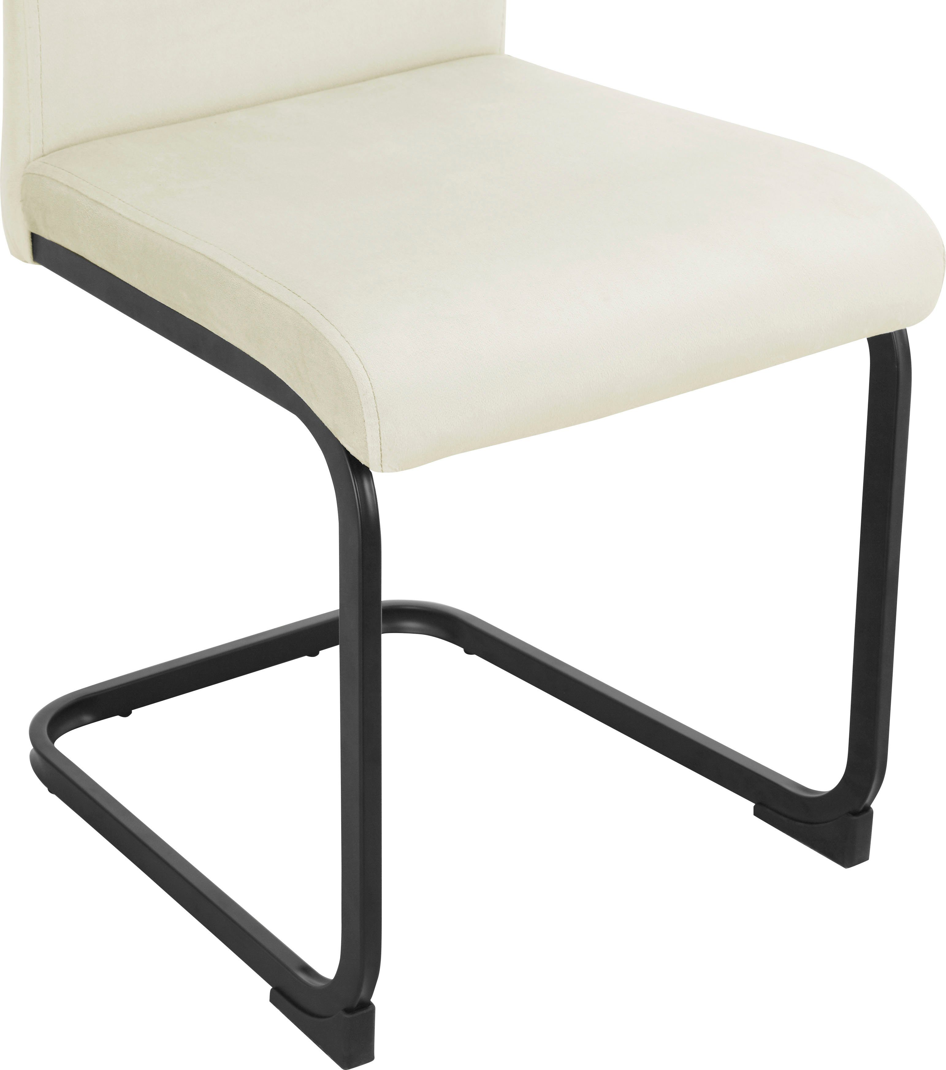 INOSIGN Essgruppe Darcel/Danny, (Set, 5-tlg), Freischwinger Esszimmerstuhl, Tisch mit festmontierter Platte
