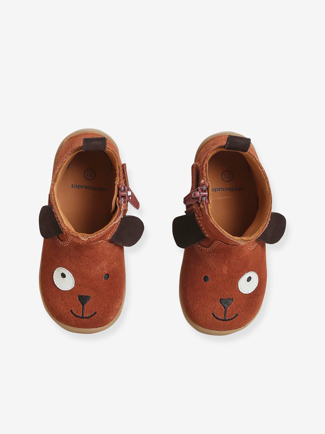 Vertbaudet Jungen Baby Lauflern-Boots - braun