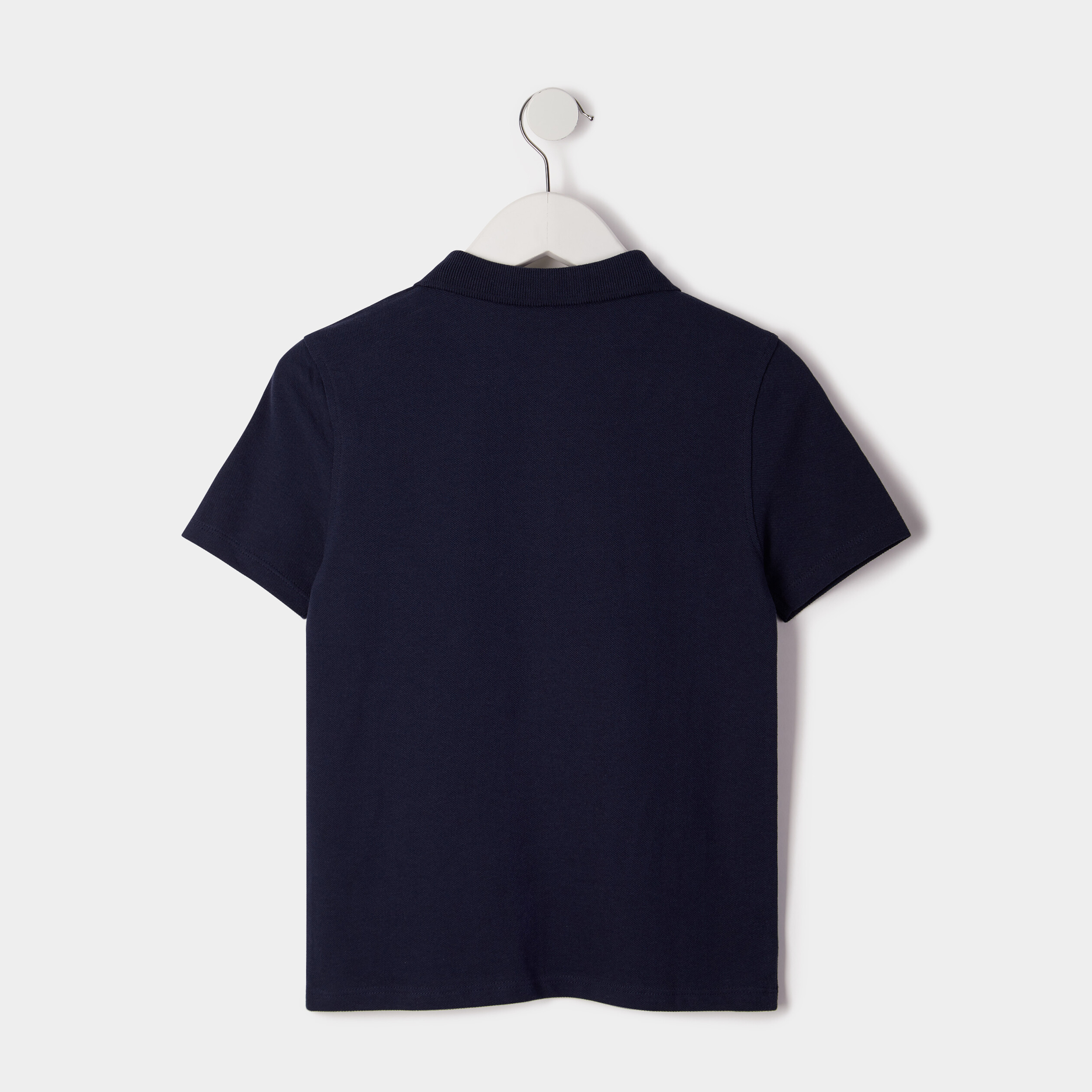 Polo manches courtes à détail brodé bleu marine garçon | La Halle