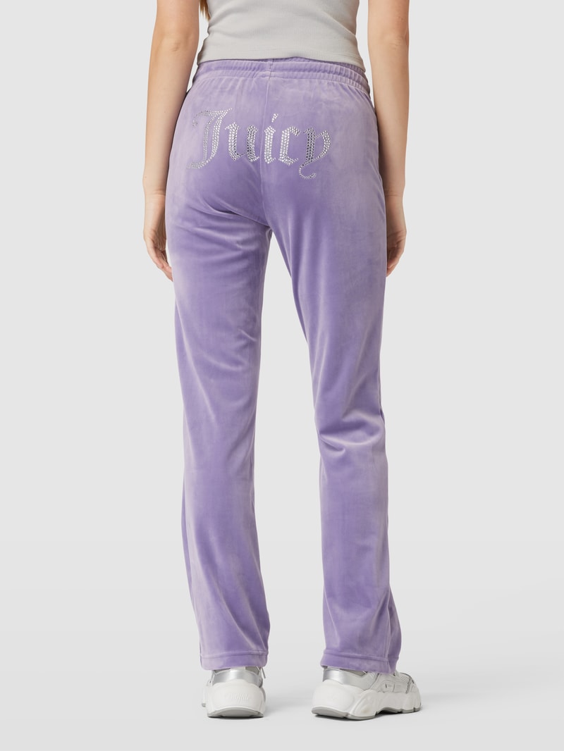 Sweatpants mit Strasssteinbesatz Modell 'TINA' in flieder