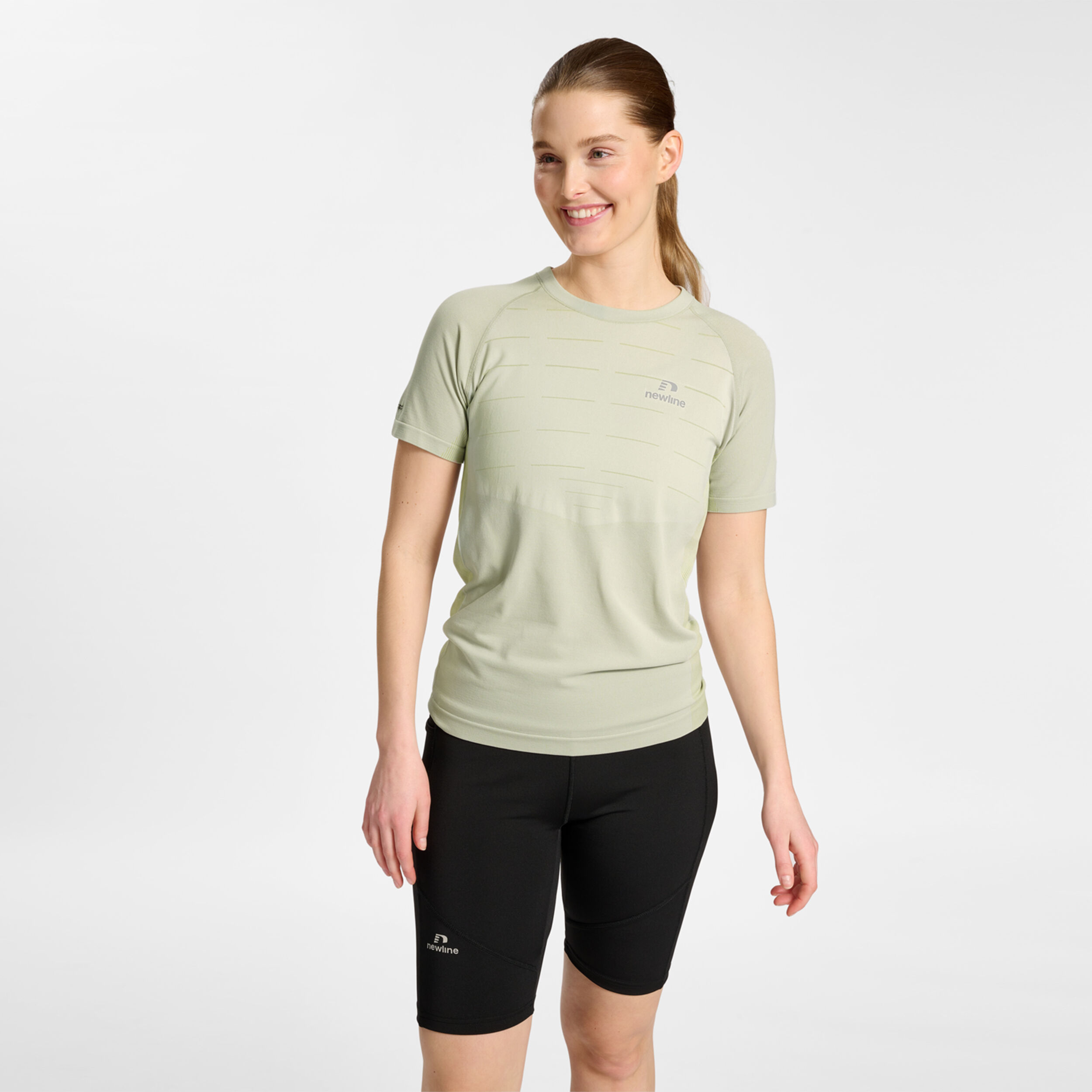 Riverside Seamless T-Shirt Laufshirt Damen - Grau