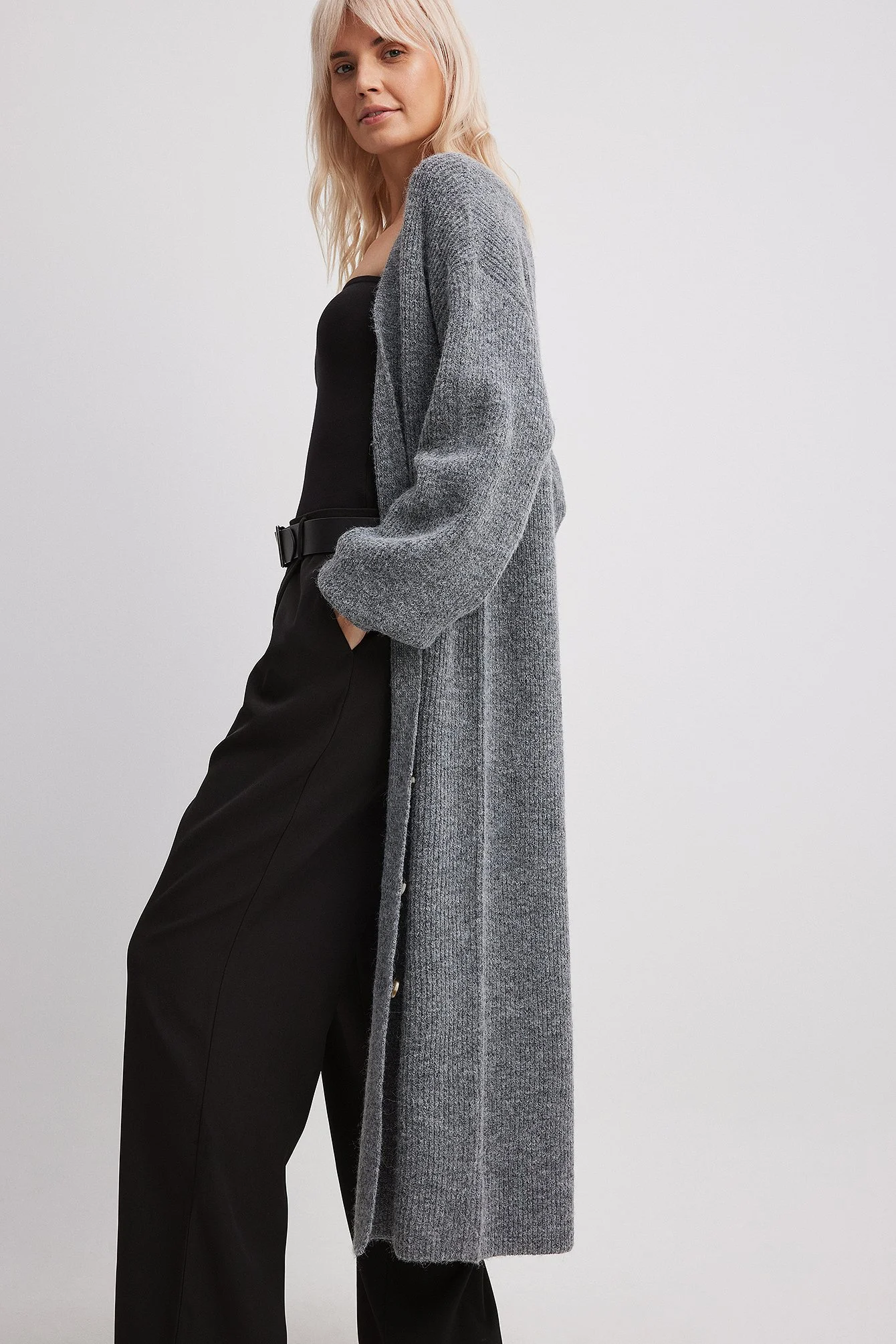 Lange Strickjacke