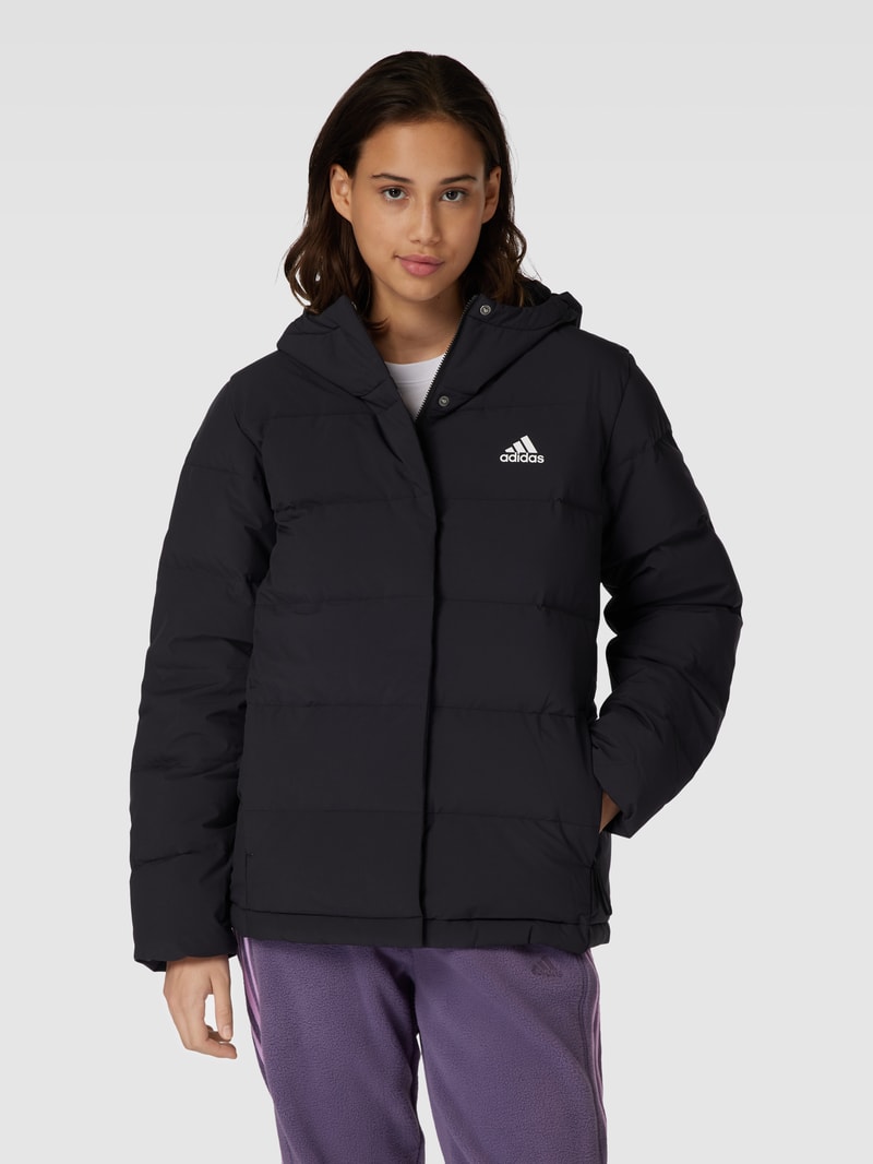 Steppjacke mit Label-Print Modell 'HELIONIC' in schwarz