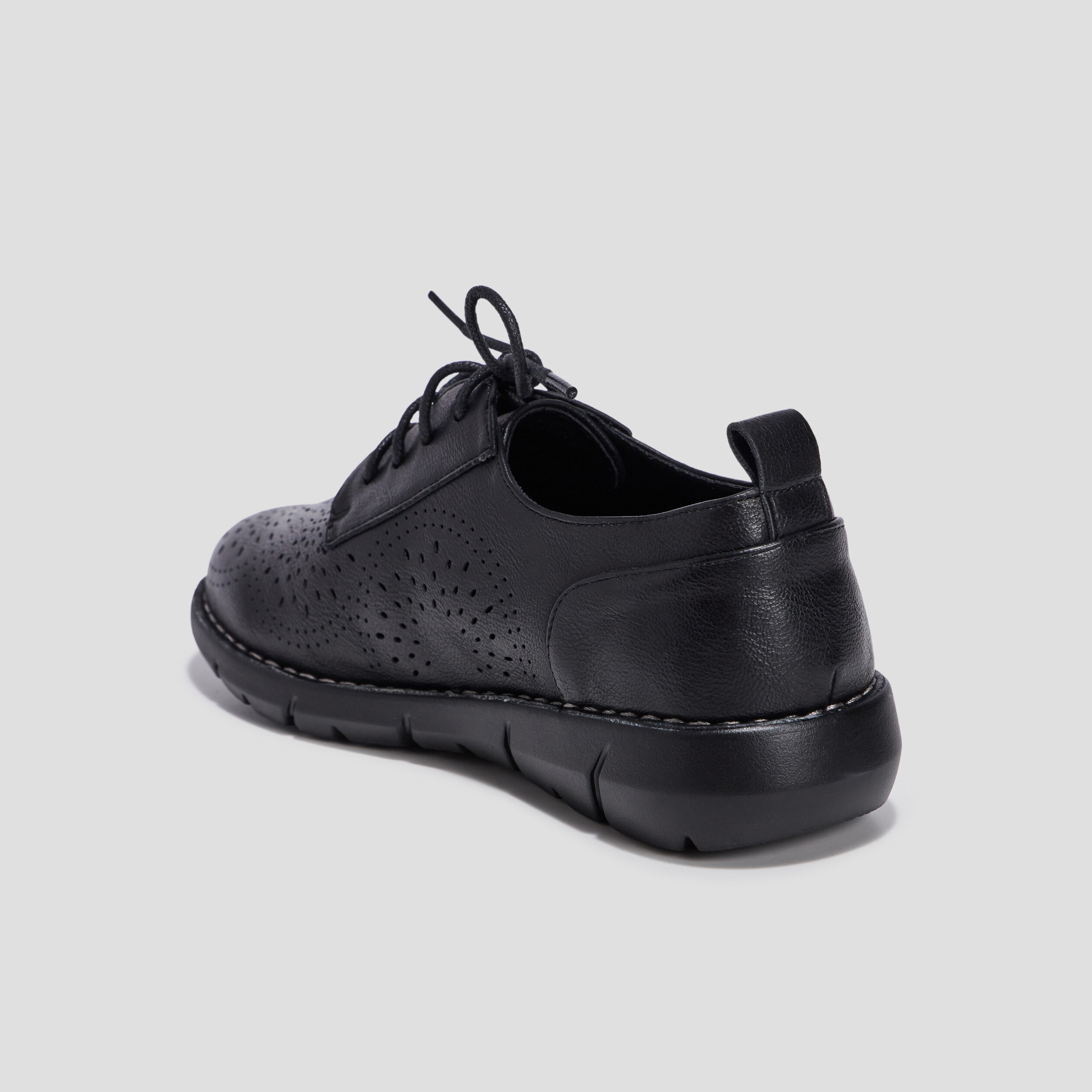 Derbies à lacets compensées noir femme | La Halle