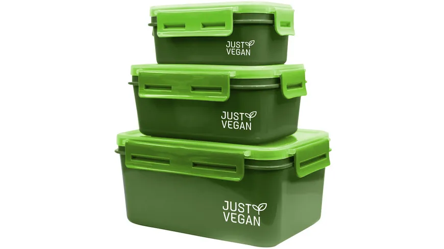 JUST VEGAN Frischhaltedose Set 3-tlg.