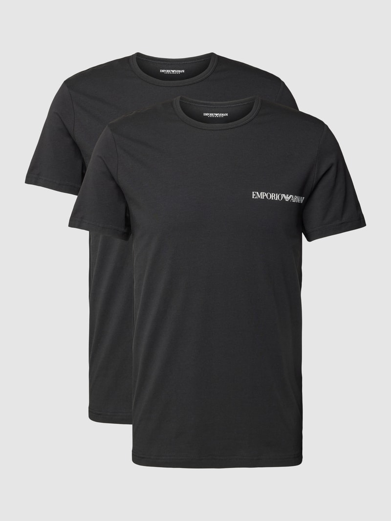 T-Shirt mit Label-Print in schwarz