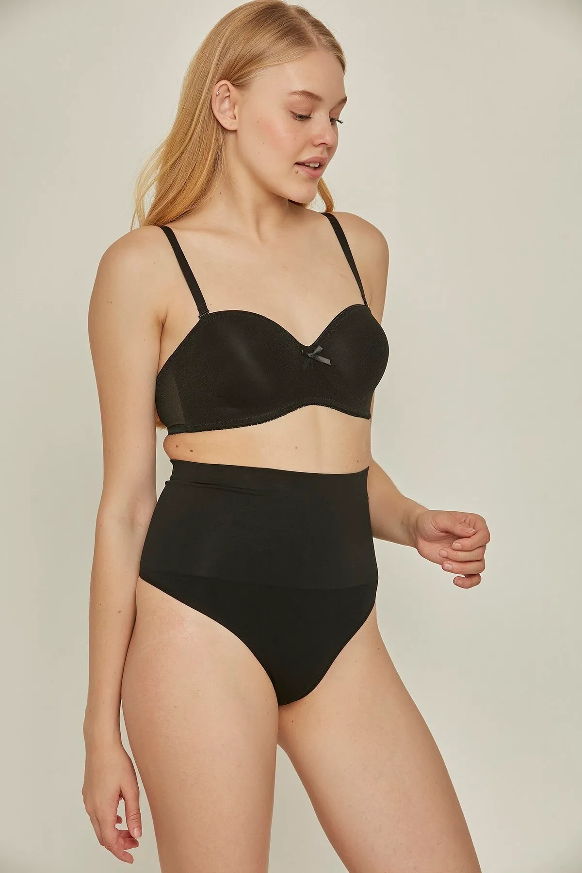 C&City  C12020 Doppelstring-Korsett Schwarz
