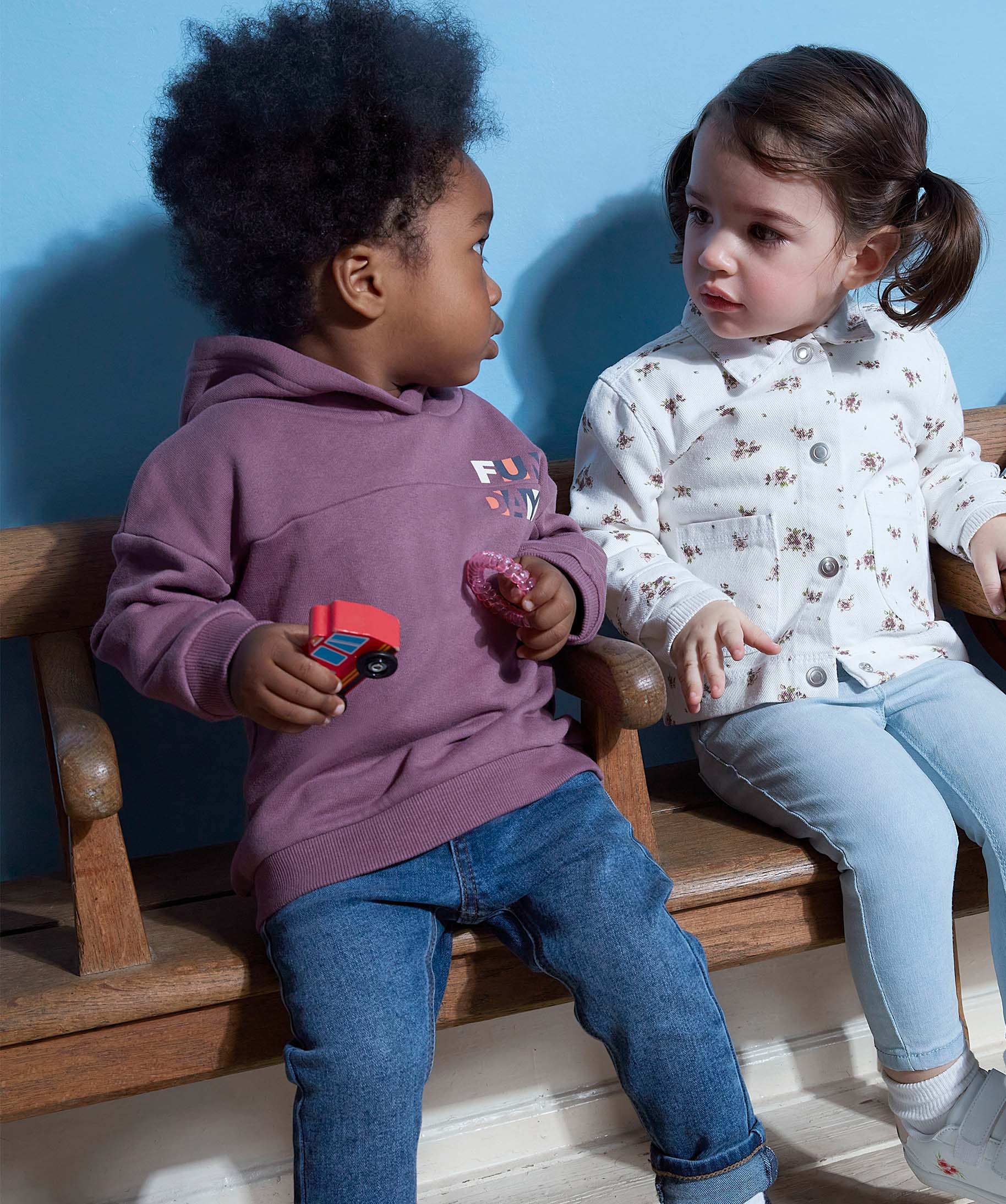 Sweat bébé Garçon à capuche en molleton douillet violet | GEMO