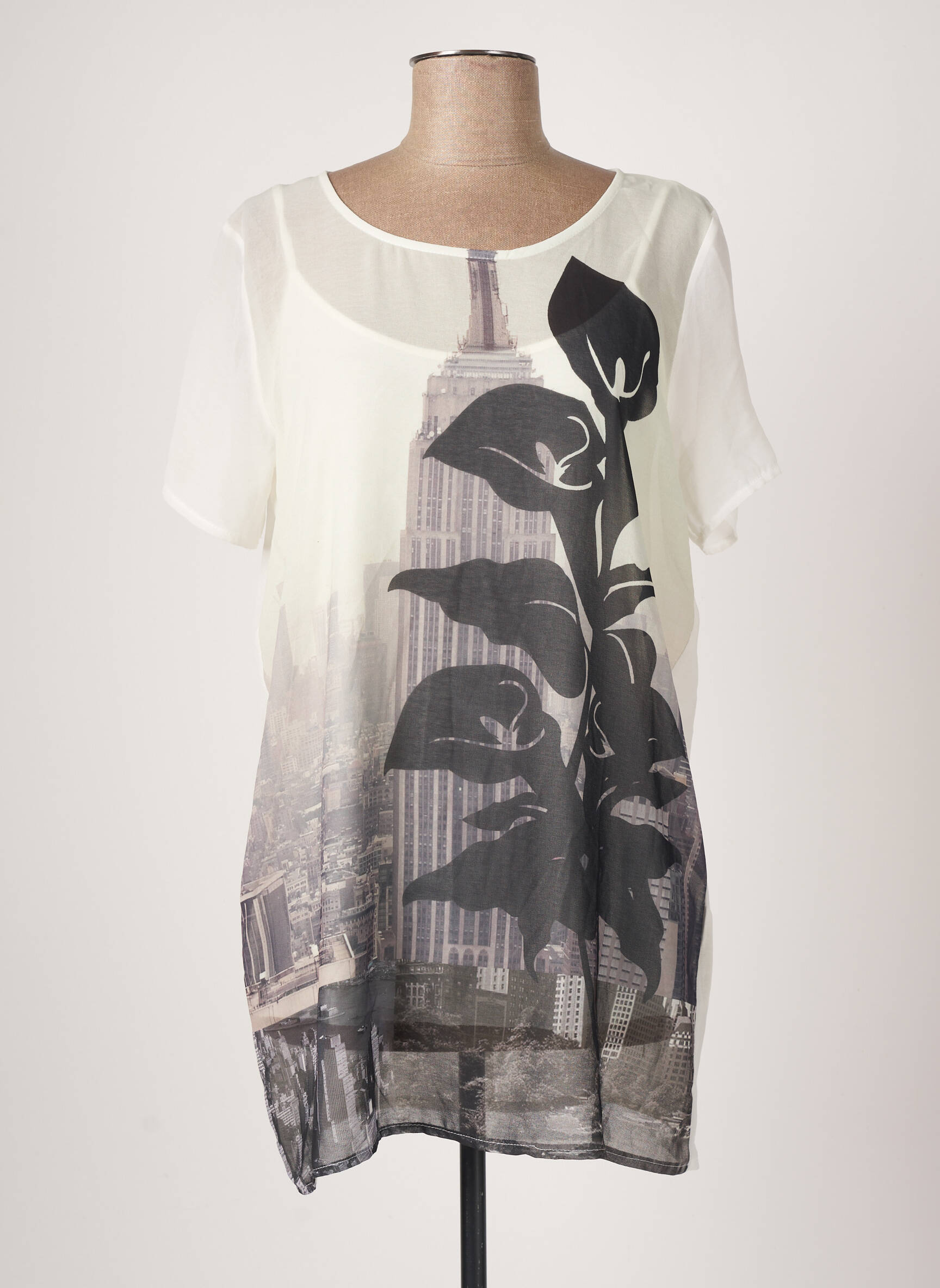 Cristina Gavioli Tuniquemanchecourte Femme couleur gris