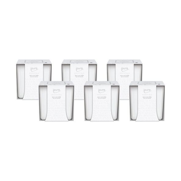 Duftkerze ESSENTIALS pure white, 6er Set