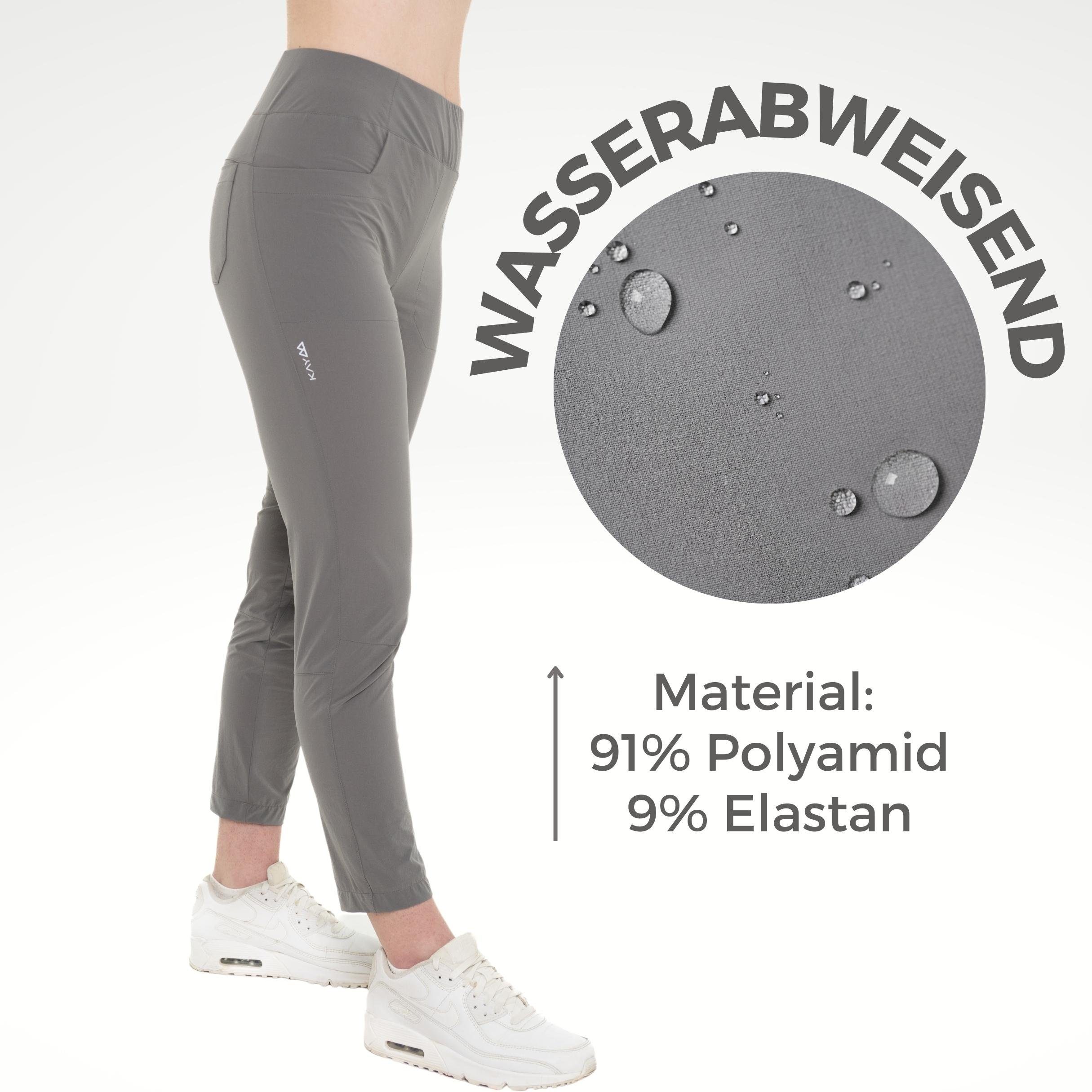 Kaymountain Trekkinghose Damen Wander Outdoor 7/8 Hose Madeira Ultra Leicht Stone 40