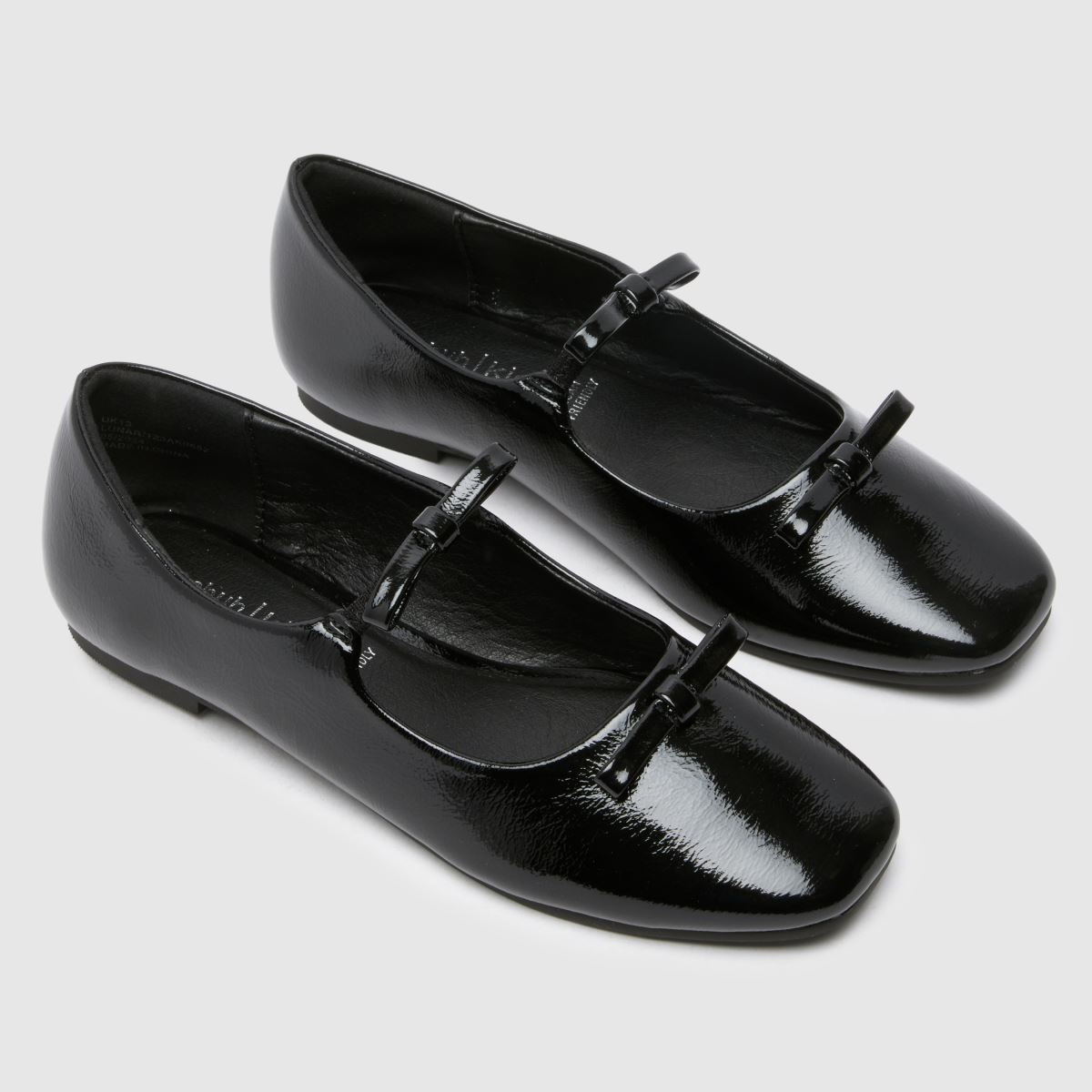 Schuh fekete holdmasni balerina lányka junior cipők