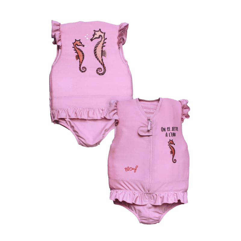 Maillot de bain flottant : Hippocampe Lavande