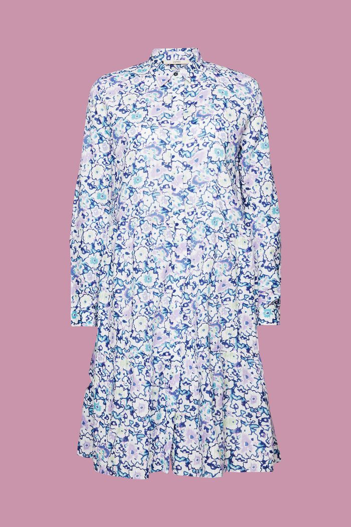 Minikleid mit floralem Allover-Muster
