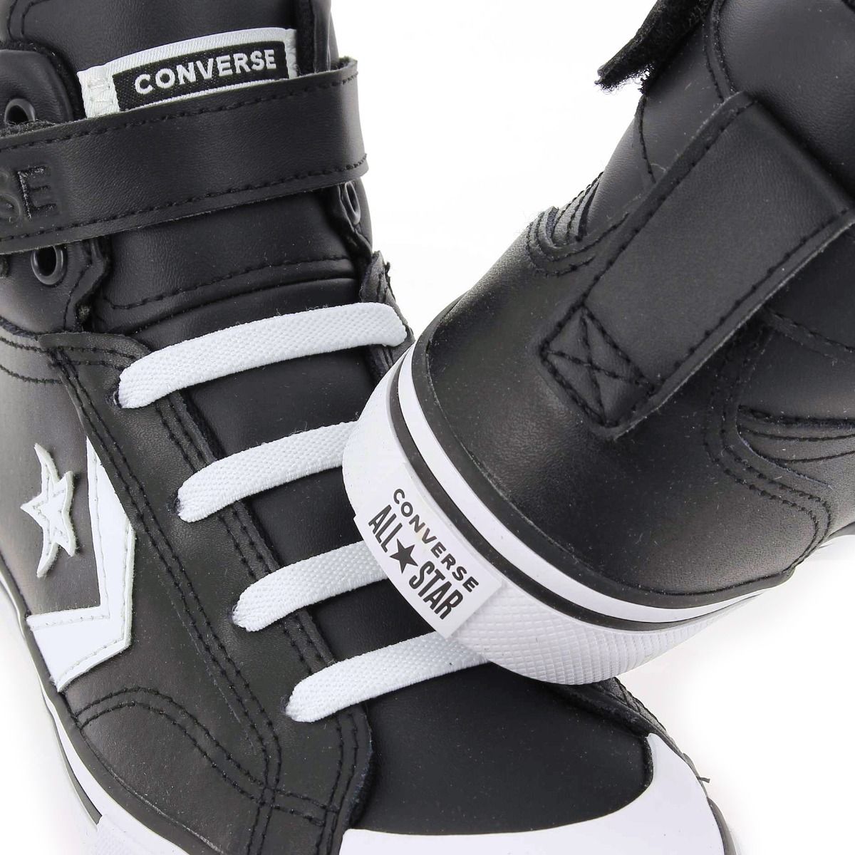 Converse  PRO BLAZE STRAP LEATHER H22 - noir blanc